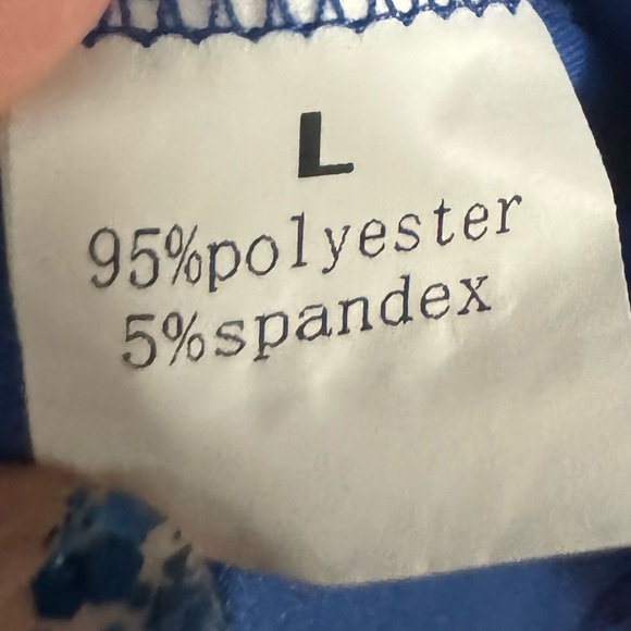 SHEIN NWOT Blue long-sleeve blouse. Size Large. - Picture 2 of 3